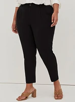 Relaxed Taper Stretch Challis High-Rise Pant