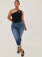 Foxy One Shoulder Cutout Top