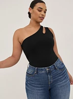 Foxy One Shoulder Cutout Top