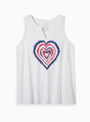 Graphic Heritage Slub V-Neck Split Tank