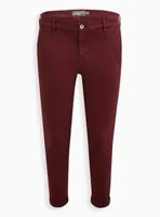 Crop Skinny Chino Stretch Twill Mid-Rise Pant