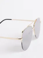 Plus Size - Classic Aviator Sunglasses - Gold Tone - Torrid
