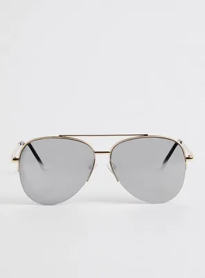 Plus Size - Classic Aviator Sunglasses - Gold Tone - Torrid