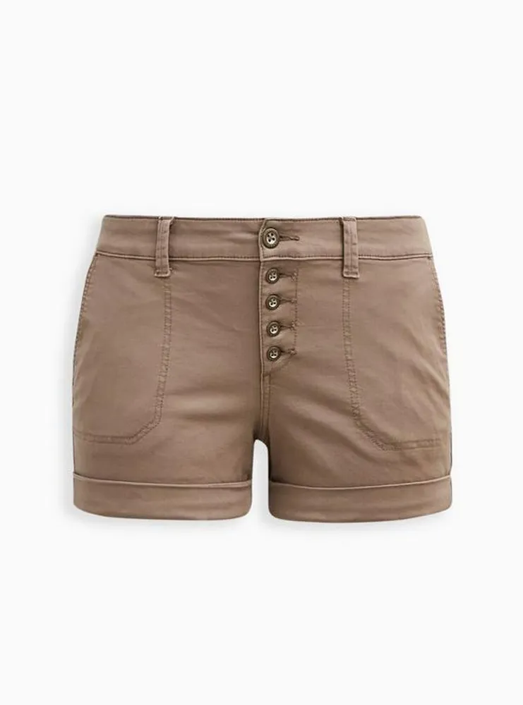 3.5 Inch Stretch Twill Mid-Rise Button Fly Short