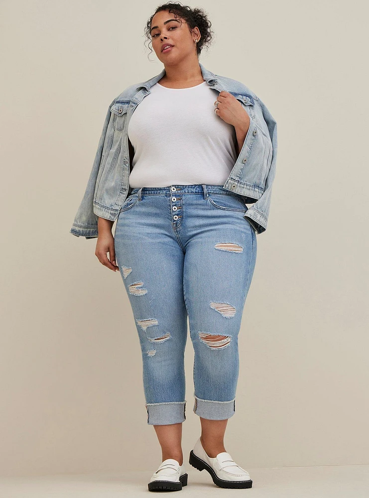 Crop Boyfriend Jean