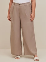 Wide Leg Studio Linen High-Rise Pant