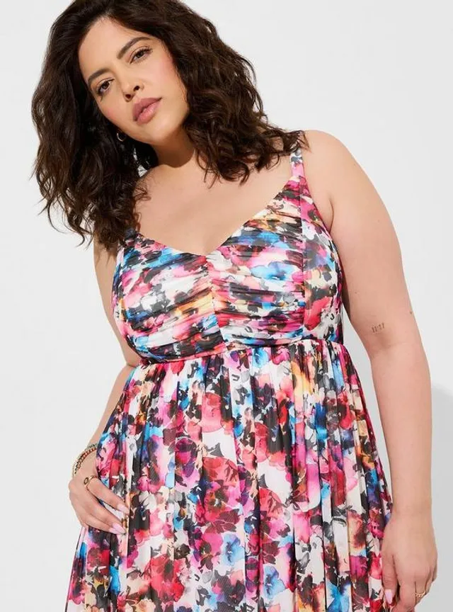 Plus Size - Maxi Textured Woven Double Slit Dress - Torrid