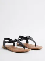 T-Strap Stitch Sandal (WW)