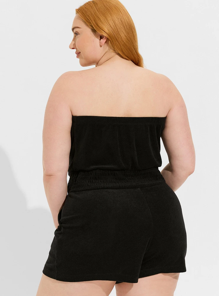 Strapless Terry Romper