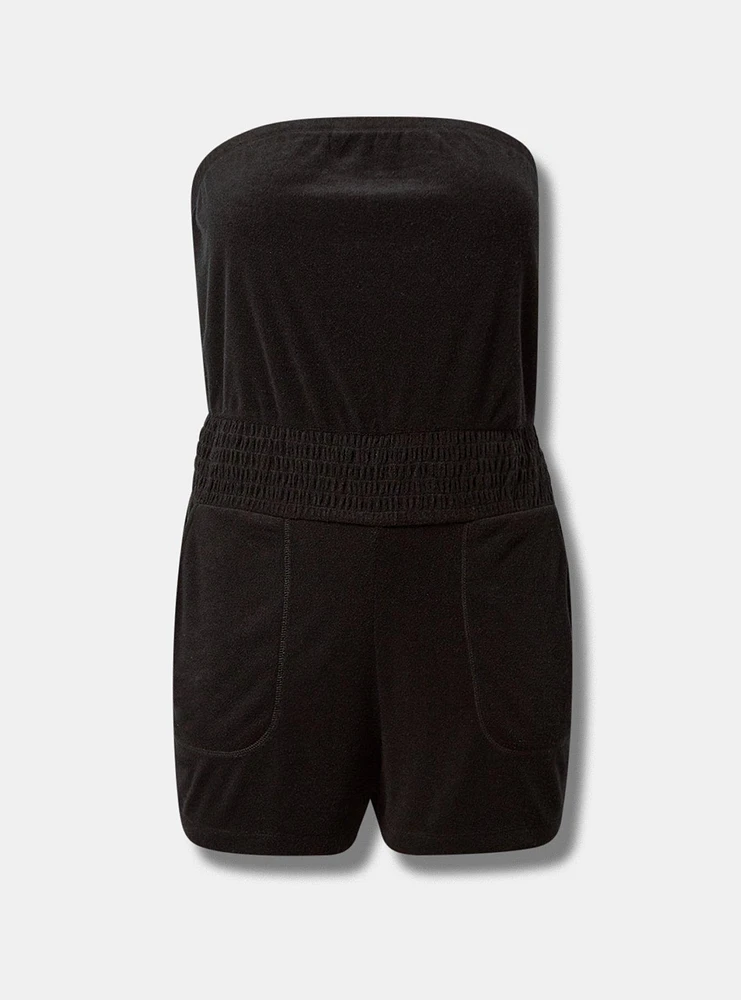 Strapless Terry Romper