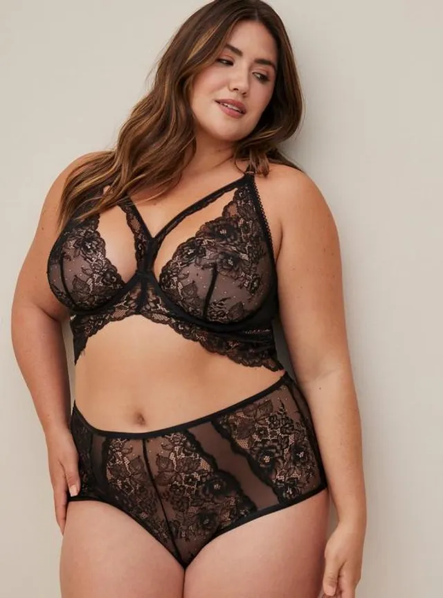 TORRID Lace Mid Rise Cheeky Panty With Open Bum