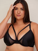 Strappy Satin Plunge Bralette