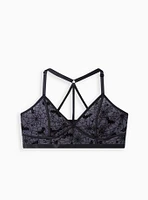 Flocked Mesh Bralette