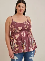 V-Neck Smocked Babydoll Tank