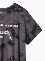 Metallica Classic Fit Crew Tee - Cotton Grey Tie Dye
