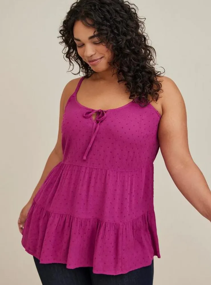 Viscose Crinkle Tiered Cami Dress