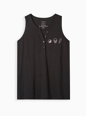 Graphic Classic Fit Heritage Slub V-Neck Henley Tank