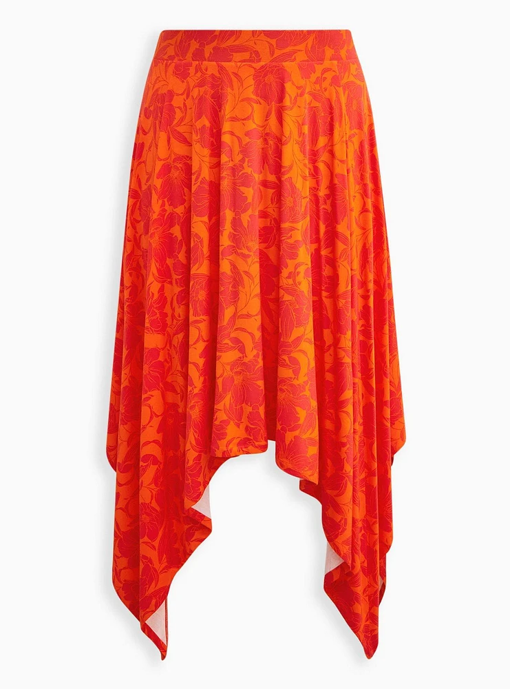 Handkerchief Hem Maxi Skirt