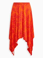 Handkerchief Hem Maxi Skirt