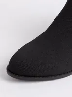 Stretch Knit Ankle Bootie - Black (WW)