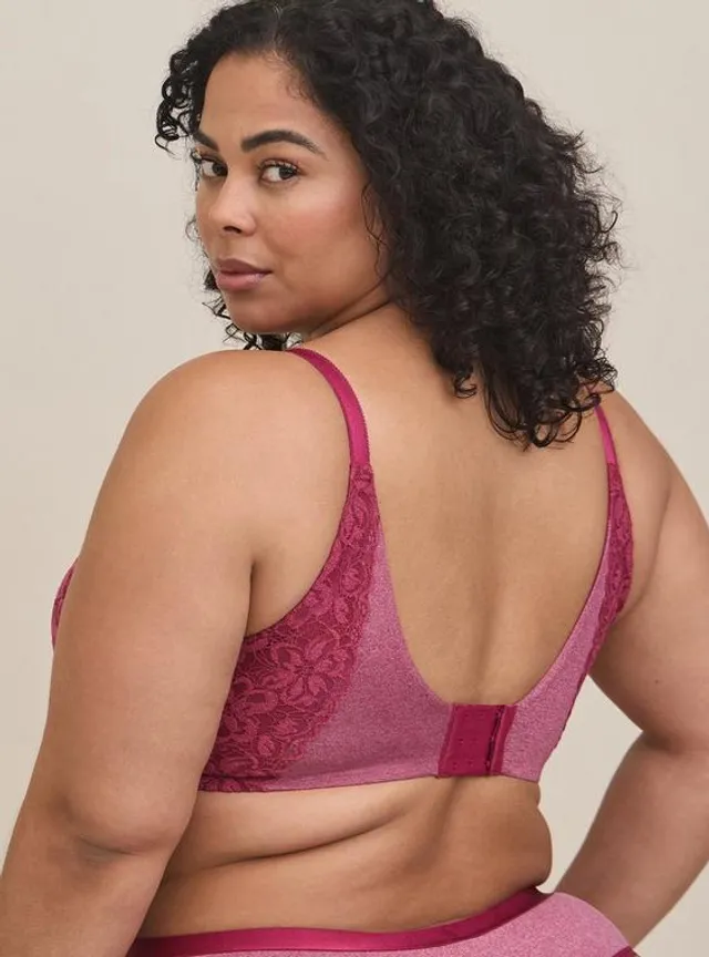 TORRID T Shirt Lightly Lined Heather Cozy Lace 360 Back Smoothing Bra
