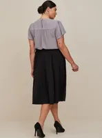 Midi Studio Refined Crepe Skirt
