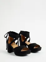 Strappy Platform Tapered Heel - Black (WW)