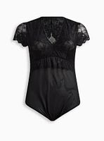 Floral Lace Short Sleeve Bodysuit