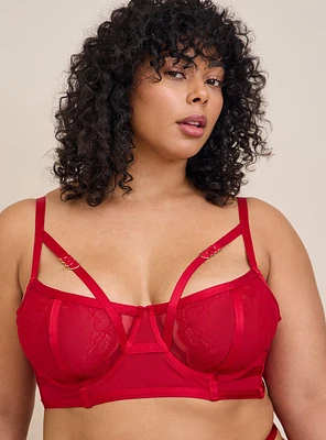 Straps And Lace Underwire Bra