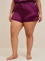 Dream Satin Lace Trim Short