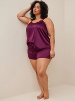 Dream Satin Lace Trim Short