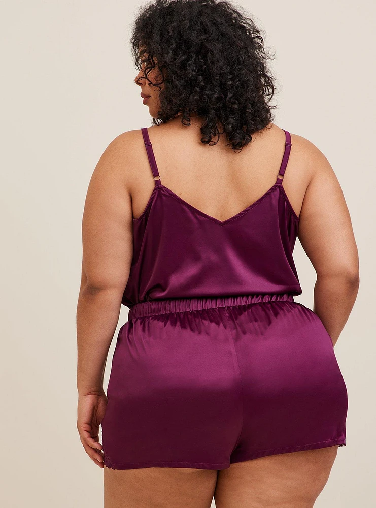 Dream Satin Lace Trim Short