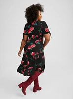 A-line Midi Wrap Dress