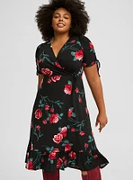 A-line Midi Wrap Dress