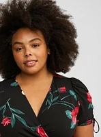 A-line Midi Wrap Dress