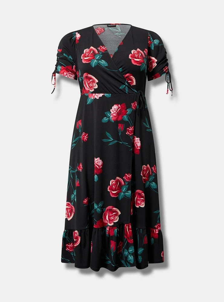 A-line Midi Wrap Dress