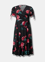 A-line Midi Wrap Dress