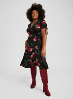 A-line Midi Wrap Dress