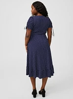 A-line Midi Wrap Dress