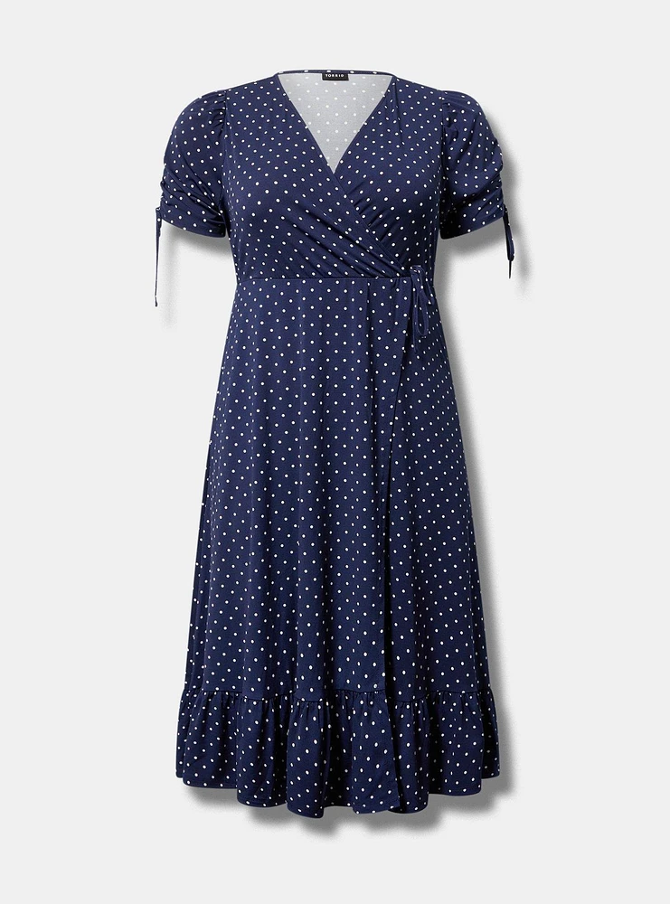 A-line Midi Wrap Dress