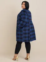 Brushed Fuzzy Flannel Coat