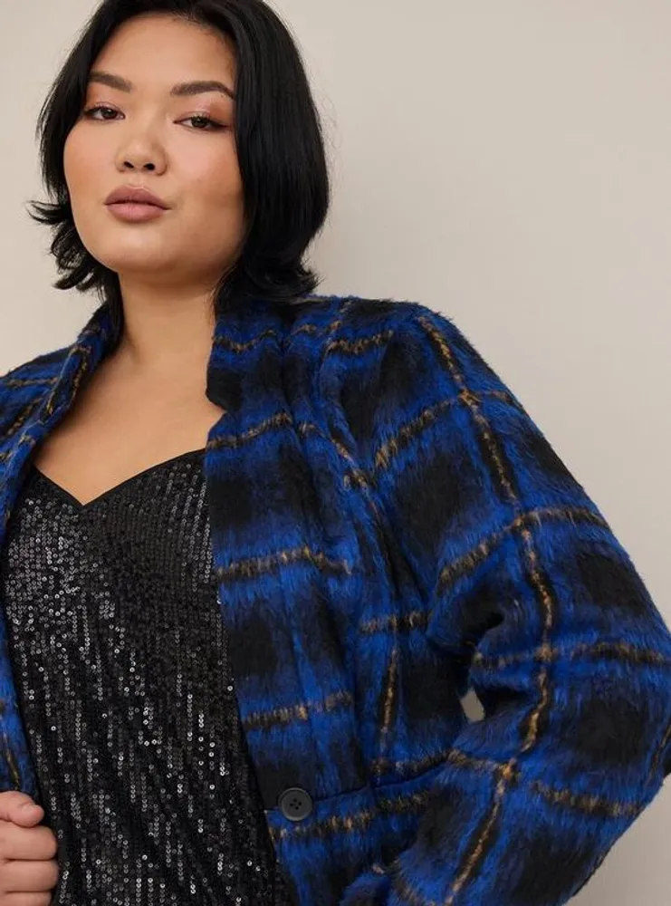 TORRID Brushed Fuzzy Flannel Coat