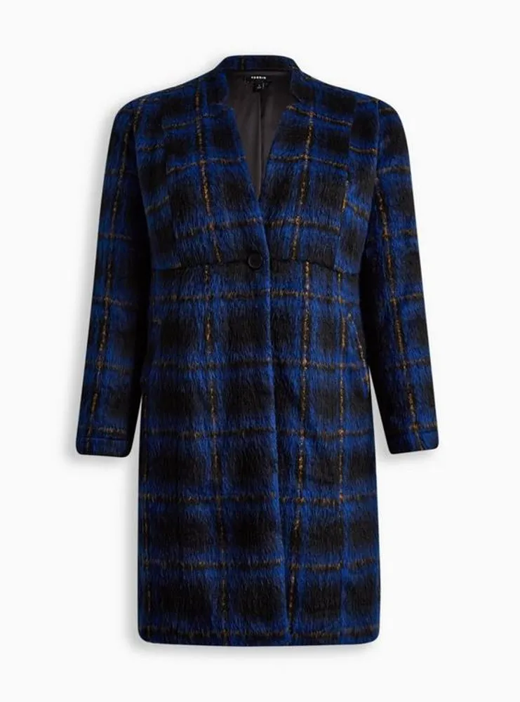 Brushed Fuzzy Flannel Coat