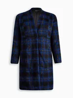 Brushed Fuzzy Flannel Coat