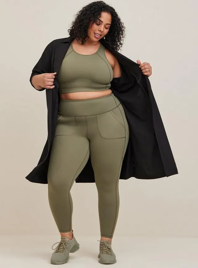 TORRID 4 Pocket Crop Active Legging - Performance Core Dusty Snake