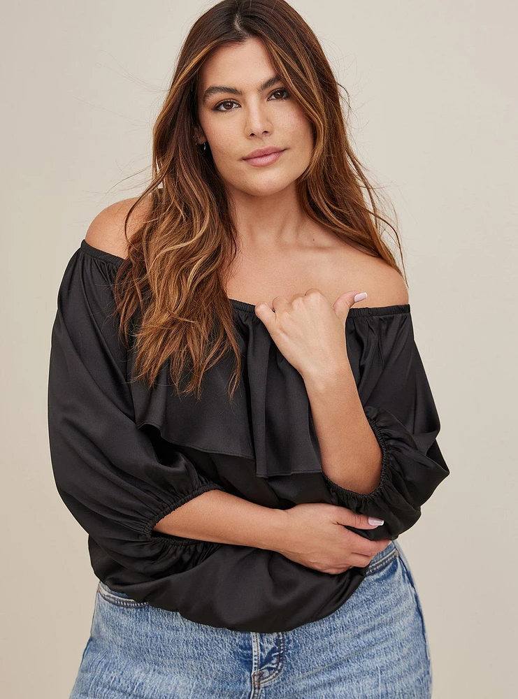 Off Shoulder Blouson Top