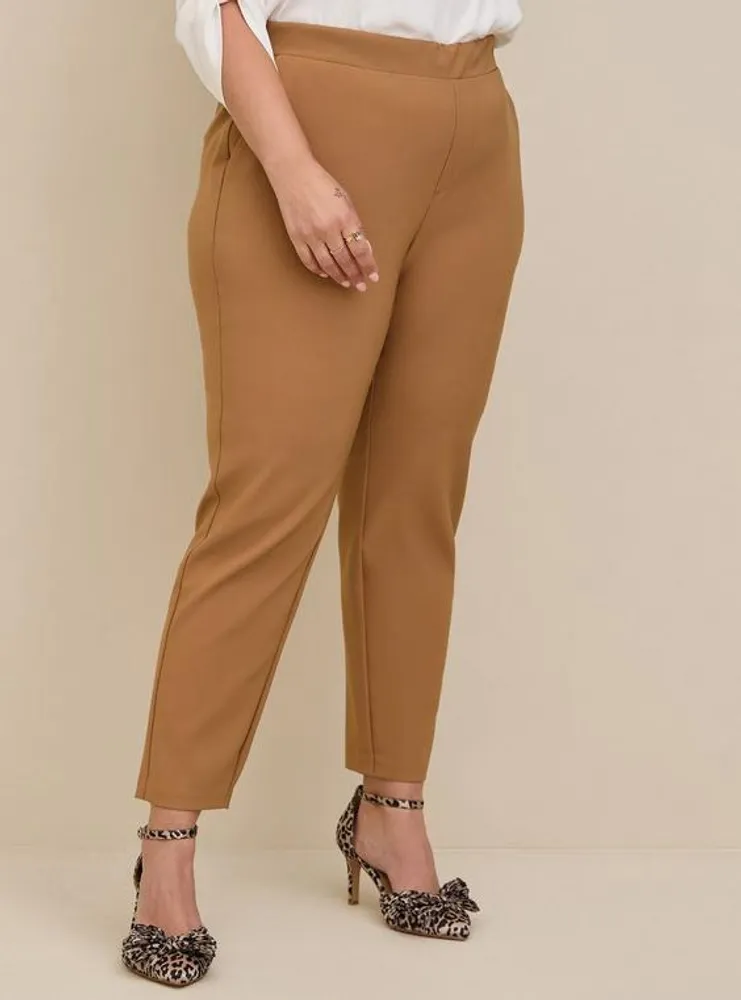 Pull-On Relaxed Taper Studio Refined Crepe High-Rise Pant