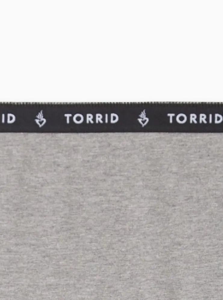 TORRID Cotton Mid-Rise Thong Logo Panty