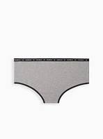 Cotton Mid-Rise Cheeky Logo Panty