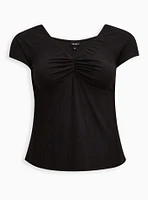 Knit Shirred Bodice Tee